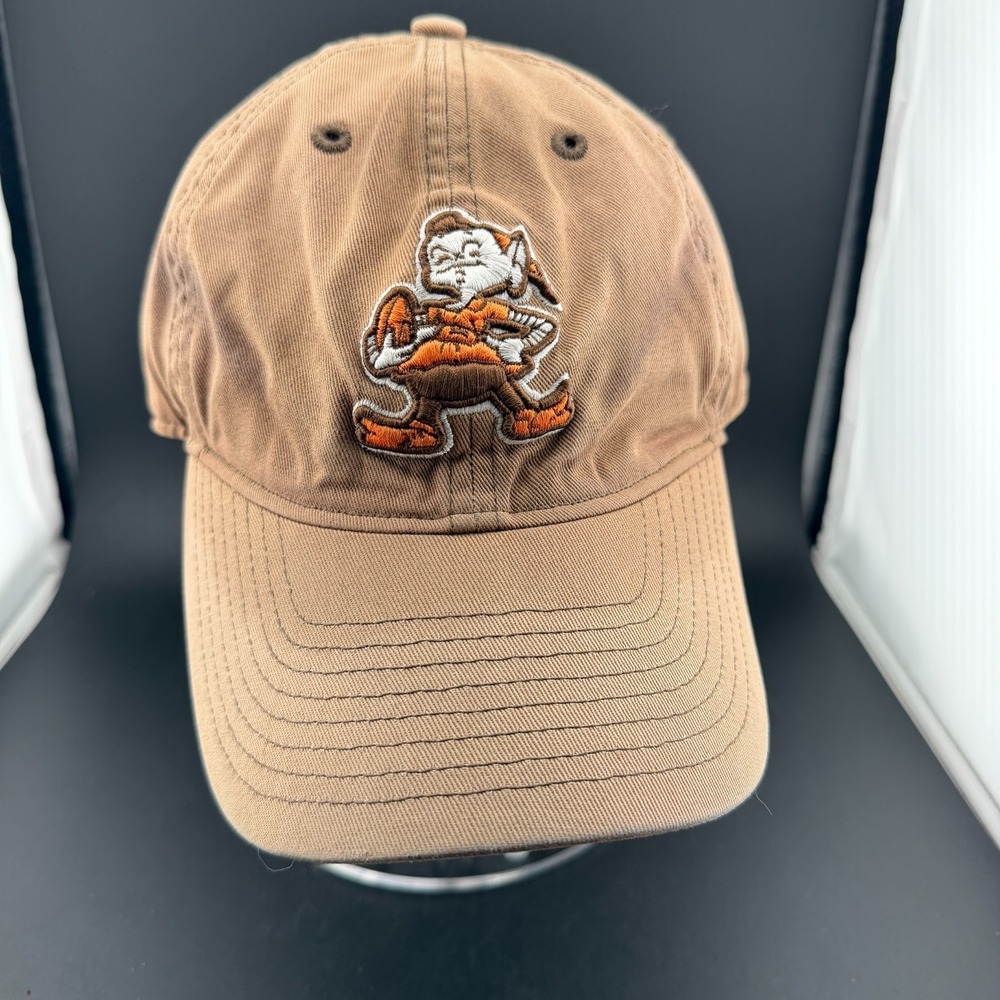 Reebok NFL Vintage Collection Cleveland Browns Cap Mens Tan Logo Strapback‎ Hat